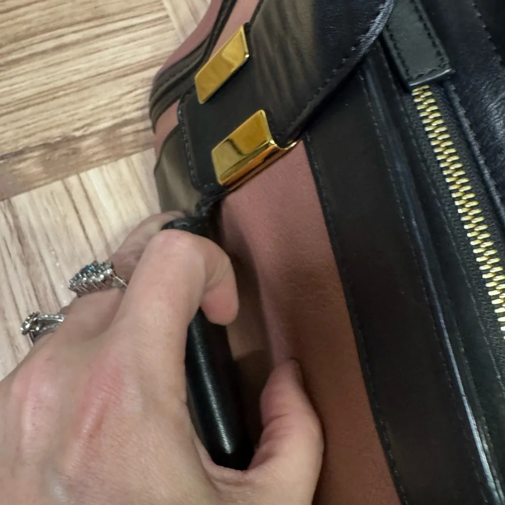 Chloe Vintage Alice Satchel in Black and Pink - Picture 15 of 16